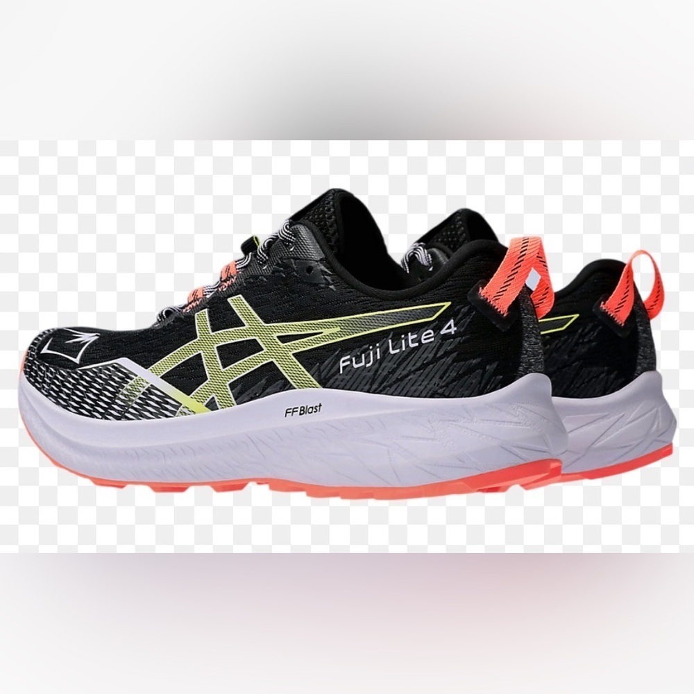 ASICS Fuji Lite 4 Black with Neon Highlights size 9 - Picture 3 of 9